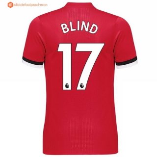 Maillot Manchester United Domicile Blind 2017 2018 Pas Cher