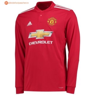 Maillot Manchester United Domicile ML 2017 2018 Pas Cher