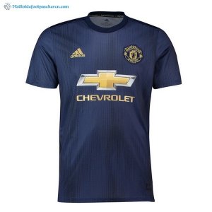 Thailande Maillot Manchester United Third 2018 2019 Bleu Pas Cher