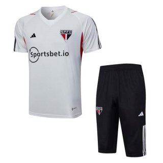 Maillot Entrainement Sao Paulo Ensemble Complet 2023 2024 Blanc