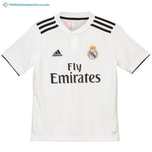 Maillot Real Madrid Domicile Enfant 2018 2019 Blanc Pas Cher