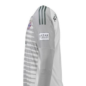 Maillot Bayern Munich Domicile ML Gardien 2018 2019 Gris Pas Cher