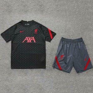 Entrainement Liverpool Ensemble Complet 2020 2021 Noir Gris Pas Cher