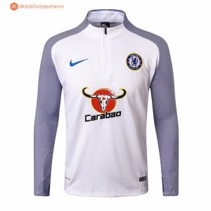 Survetement Chelsea 2017 2018 Blanc Gris Bleu Pas Cher