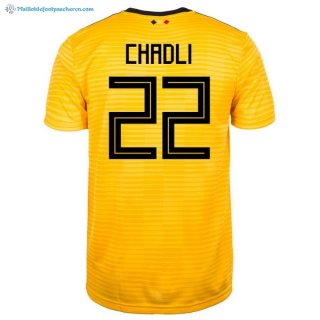 Maillot Belgica Exterieur Chadli 2018 Jaune Pas Cher