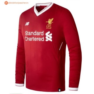 Maillot liverpool Domicile ML 2017 2018 Pas Cher