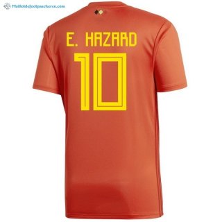 Maillot Belgica Domicile E.Hazard 2018 Rouge Pas Cher