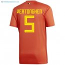 Maillot Belgica Domicile Vertonghen 2018 Rouge Pas Cher