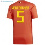 Maillot Belgica Domicile Vertonghen 2018 Rouge Pas Cher