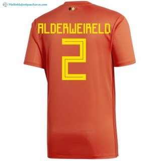 Maillot Belgica Domicile Alderweireld 2018 Rouge Pas Cher