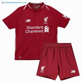 Maillot Liverpool Domicile Enfant 2018 2019 Rouge Pas Cher