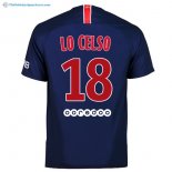 Maillot Paris Saint Germain Domicile Lo Celso 2018 2019 Bleu Pas Cher