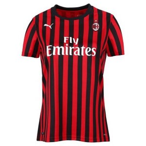 Maillot AC Milan Domicile Femme 2019 2020 Rouge Noir Pas Cher