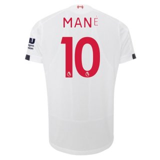 Maillot Liverpool NO.10 Mane Exterieur 2019 2020 Blanc Pas Cher