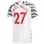 Maillot Manchester United NO.27 Alex Telles Third 2020 2021 Blanc Pas Cher