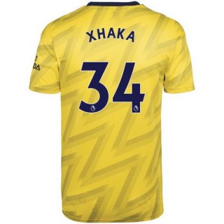 Maillot Arsenal NO.34 Xhaka Exterieur 2019 2020 Jaune Pas Cher