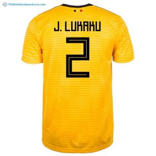 Maillot Belgica Exterieur J.lukaku 2018 Jaune Pas Cher