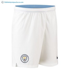 Pantalon Manchester City Domicile 2018 2019 Blanc Pas Cher