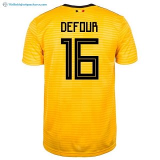 Maillot Belgica Exterieur Defour 2018 Jaune Pas Cher