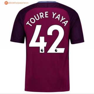 Maillot Manchester City Exterieur Toure Yaya 2017 2018 Pas Cher