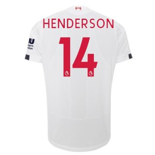 Maillot Liverpool NO.14 Henderson Exterieur 2019 2020 Blanc Pas Cher